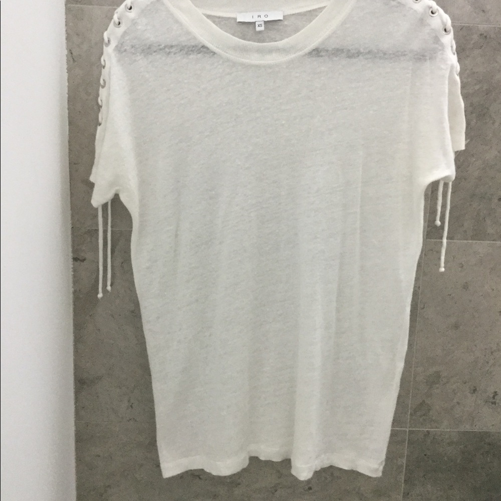 Iro xs t-shirt with tie shoulders